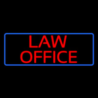 Red Law Office Blue Border Enseigne Néon