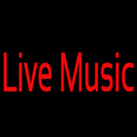 Red Live Music 2 Enseigne Néon