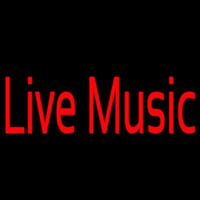 Red Live Music 2 Enseigne Néon