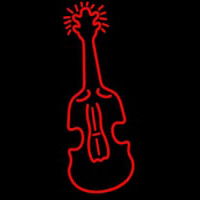 Red Logo Violin Enseigne Néon