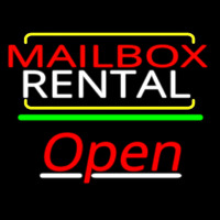 Red Mailbo  Blue Rental Open 3 Enseigne Néon