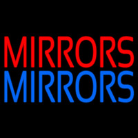 Red Mirrors Blue Mirrors Enseigne Néon