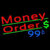 Red Money Order Dollar Logo Enseigne Néon