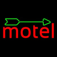 Red Motel With Green Arrow Enseigne Néon