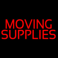 Red Moving Supplies Block Enseigne Néon