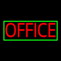 Red Office With Green Border Enseigne Néon