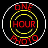 Red One Hour Photo 1 Enseigne Néon