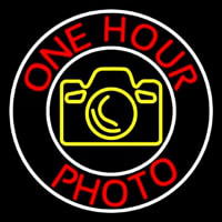 Red One Hour Photo Enseigne Néon