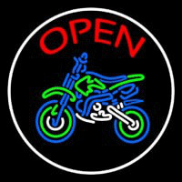 Red Open Bike Logo Enseigne Néon