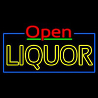 Red Open Double Stroke Liquor Enseigne Néon