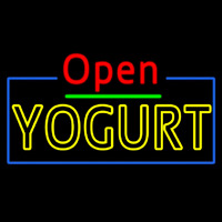 Red Open Double Stroke Yogurt Enseigne Néon
