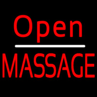 Red Open Massage Enseigne Néon