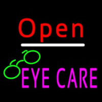 Red Open Pink Eye Care Logo Enseigne Néon