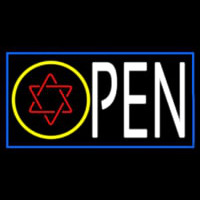 Red Open Psychic Blue Border Enseigne Néon