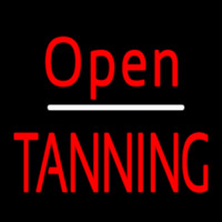 Red Open Tanning Enseigne Néon