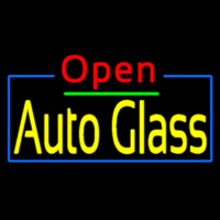 Red Open Yellow Auto Glass Enseigne Néon