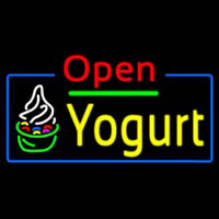 Red Open Yogurt Enseigne Néon