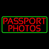 Red Passport Photos Border Enseigne Néon
