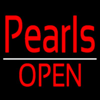 Red Pearls Open Enseigne Néon