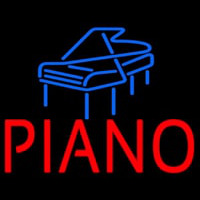 Red Piano Blue Logo 1 Enseigne Néon