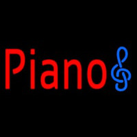 Red Piano Music Note Enseigne Néon