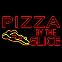 Red Pizza By The Slice Logo Enseigne Néon