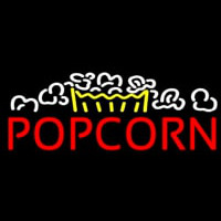 Red Popcorn Logo Enseigne Néon