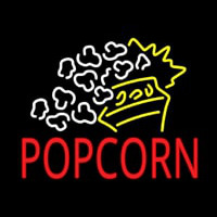 Red Popcorn With Logo Enseigne Néon