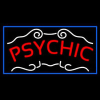 Red Psychic Blue Border Enseigne Néon