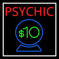 Red Psychic Blue Crystal Globe And White Border Enseigne Néon