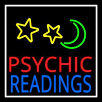 Red Psychic Blue Readings White Border Enseigne Néon
