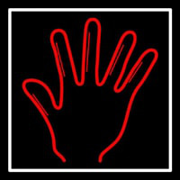 Red Psychic Palm With White Border Enseigne Néon