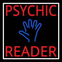 Red Psychic Reader Blue Palm With White Border Enseigne Néon
