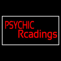 Red Psychic Readings And Blue Border Enseigne Néon