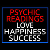 Red Psychic Readings And Love Happiness With Border Success Enseigne Néon