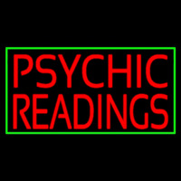 Red Psychic Readings Green Border Enseigne Néon