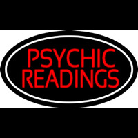 Red Psychic Readings White Border Enseigne Néon