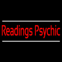 Red Psychic Readings White Line Enseigne Néon