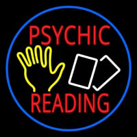 Red Psychic Readings With Logo And Border Enseigne Néon