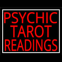 Red Psychic Tarot Readings Block Enseigne Néon