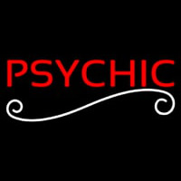 Red Psychic White Line Enseigne Néon