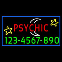 Red Psychic White Logo Phone Number Enseigne Néon