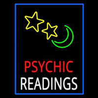 Red Psychic White Readings Blue Border Enseigne Néon