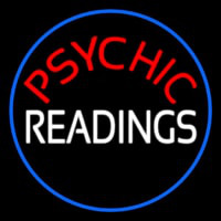 Red Psychic White Readings With Border Enseigne Néon