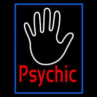Red Psychic With Blue Border Enseigne Néon