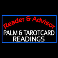 Red Reader And Advisor White Palm And Tarot Card Readings Enseigne Néon