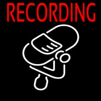 Red Recording Block 2 Enseigne Néon