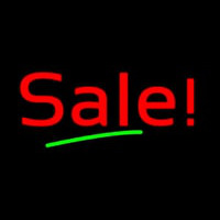 Red Sale With Green Line Enseigne Néon