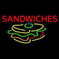 Red Sandwiches Enseigne Néon