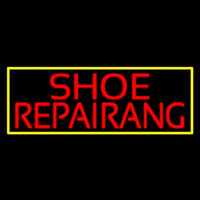 Red Shoe Repairing With Border Enseigne Néon